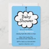 Cloud op een String Baby shower Uitnodigen Kaart (Voorkant)