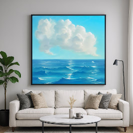 Cloud Over Water - Painterly Style Zeegezicht Poster