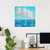 Cloud Over Water - Painterly Style Zeegezicht Poster (Thuiskantoor)