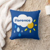 Cloud, pluie et coussin solaire personnalisés (Couverture)