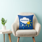 Cloud, pluie et coussin solaire personnalisés (Chaise)