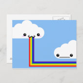 Cloud Puking Rainbow-kaart Briefkaart (Voorkant / Achterkant)