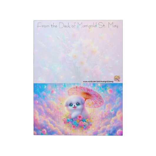 Cloud Puppy Notepad Notitieblok (Gedraaid)
