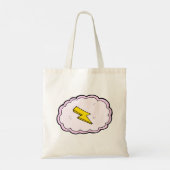 Cloud rose Jaune Sac fourre-tout de boulon de foud (Dos)