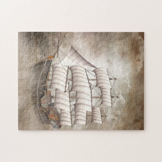 Cloud Ship Puzzel Legpuzzel (Horizontaal)