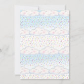 Cloud snoep strooit waterverf baby shower kaart (Achterkant)