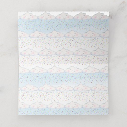 Cloud snoep waterverf kunst gast plaats kaarten (Binnenkant ongevouwen)