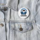 Cloud Speakers Funny Weather Pun Ronde Button 5,7 Cm (In situ)