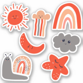 Cloud Star Rainbow & Meer Personages voor Kinderen Sticker
