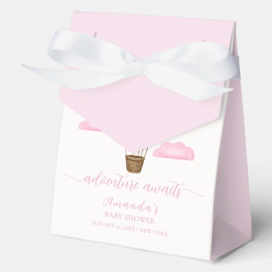 Cloud Star Regenboog Hete Luchtballon Baby shower Bedankdoosjes (Voorkant)