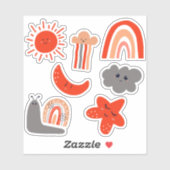 Cloud Star Regenboog & Meer Personages voor Kinder Sticker (Vel)