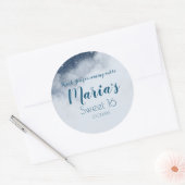 Cloud Stars Sky Party Favor Ronde Sticker (Envelop)