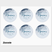 Cloud Stars Sky Party Favor Ronde Sticker (Vel)