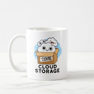 Cloud Storage Funny Weather Technology Pun Koffiemok