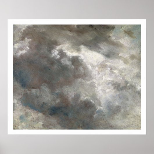Cloud Study, 1821 (olie op papier) Poster (Voorkant)