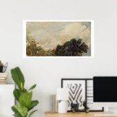 Cloud Study with Trees, 1821 (olie op papier) Poster (Thuiskantoor)