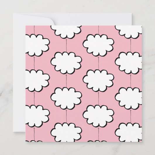 Cloud sur une invitation à baptiser à cordes (Dos)