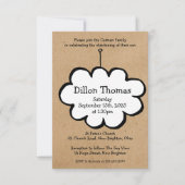 Cloud sur une invitation à baptiser à cordes (Devant)