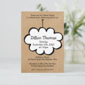 Cloud sur une invitation à baptiser à cordes (Debout devant)