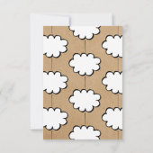 Cloud sur une invitation à baptiser à cordes (Dos)