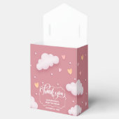 Cloud Thema Baby shower Stoffige Roze Favor Box Bedankdoosjes (Geopend)