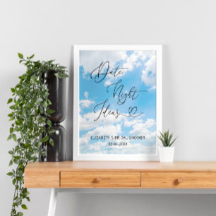 Cloud Thema Datum Nacht Ideeën Vrijgezellenfeest Poster