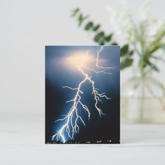 Cloud to Ground Lightning Briefkaart (Staand voorkant)