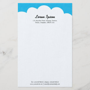 Cloud Top - Blauw Briefpapier