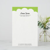 Cloud Top - Martian Green Briefpapier (Staand voorkant)