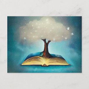 Cloud Tree & Open Book Briefkaart
