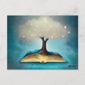 Cloud Tree & Open Book Briefkaart (Achterkant)