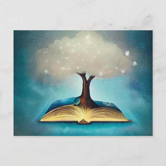 Cloud Tree & Open Book Briefkaart (Voorkant)