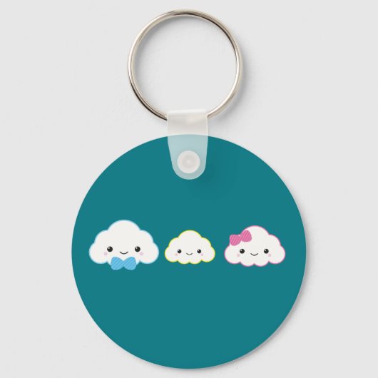 Cloud van de familie Kawaii Sleutelhanger (Voorkant)