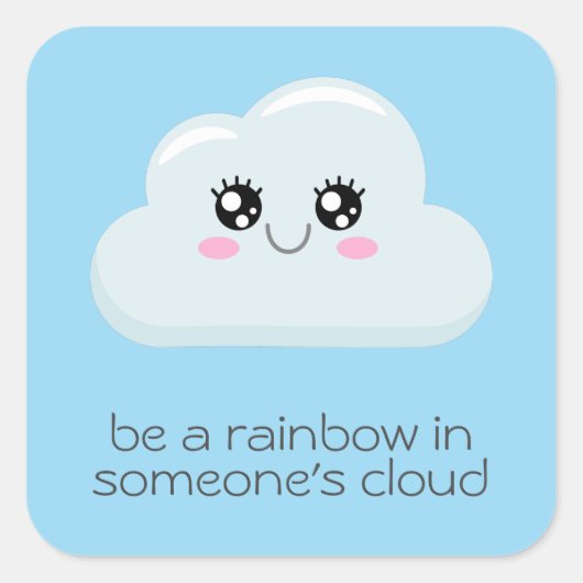 Cloud Vierkante Sticker (Voorkant)
