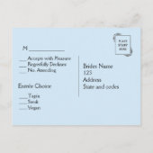 Cloud Weddenschap RSVP met menu (Achterkant)