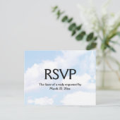 Cloud Weddenschap RSVP met menu (Staand voorkant)