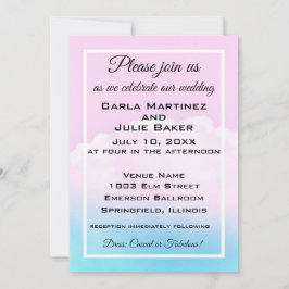 Cloud Wedding Wedding Invite Kaart