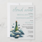 Cloud wijn bruids douche uitnodiging (Voorkant)