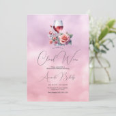 Cloud wijn vrijgezellenweekend kaart (Staand voorkant)