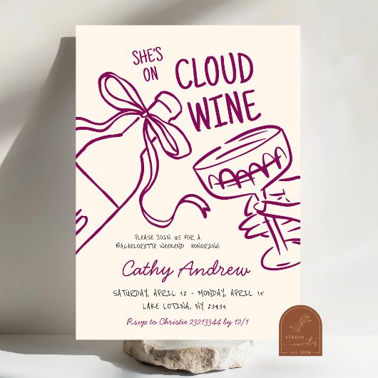 Cloud Wine Bachelorette Weekend Itinerarium Kaart