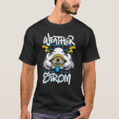 Cloud with Lightning and a Tearful Eye streetwear T-shirt (Voorkant)