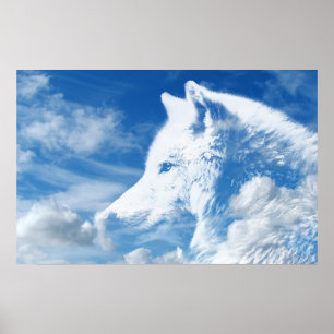 Cloud Wolf Poster