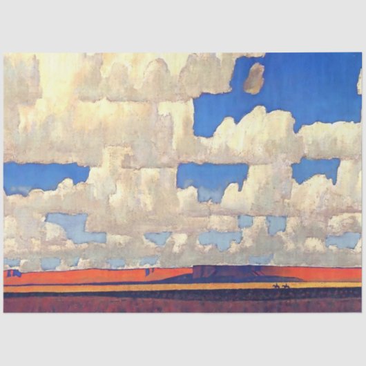 "Cloud World" door Maynard Dixon Tissuepapier (Voorkant)