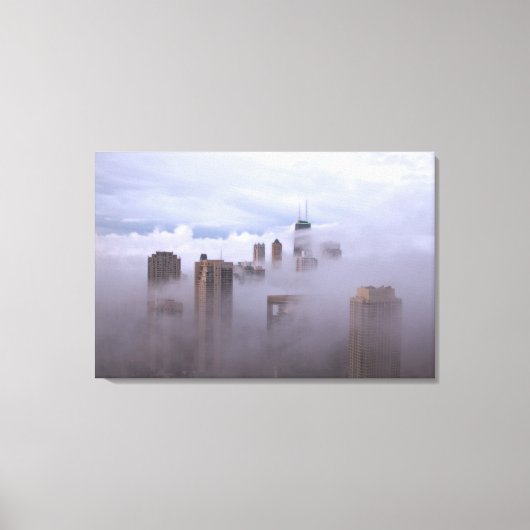 Cloudbase dans la ville sur toile (Recto)