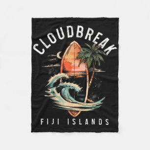 Cloudbreak Fiji-eilanden Surf Vintage Surfen Surfe Fleece Deken