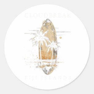 Cloudbreak Fiji-eilanden Surf Vintage Surfen Surfe Ronde Sticker