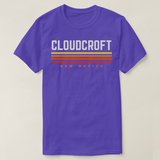 Cloudcroft New Mexico Retro Stripes T-shirt (Design voorkant)