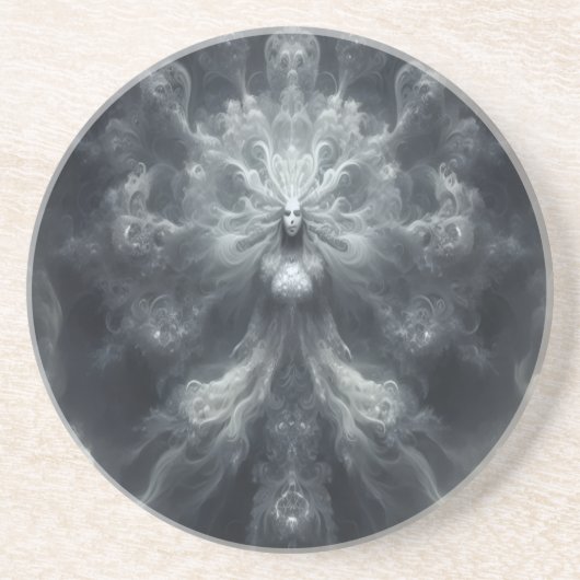 Clouded Apparition Sandstone Coaster Zandsteen Onderzetter (Voorkant)
