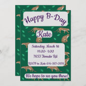 Clouded Leopard Happy Birthday Kaart (Voorkant / Achterkant)