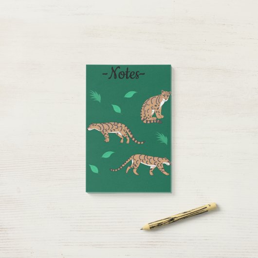Clouded Leopard Post-it® Notes (Op bureau)